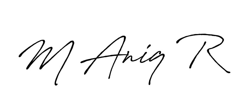 Here are the top 10 professional signature styles for the name M Aniq R. These are the best autograph styles you can use for your name. M Aniq R signature style 7 images and pictures png