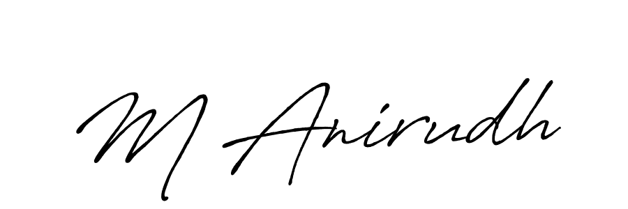 You can use this online signature creator to create a handwritten signature for the name M Anirudh. This is the best online autograph maker. M Anirudh signature style 7 images and pictures png