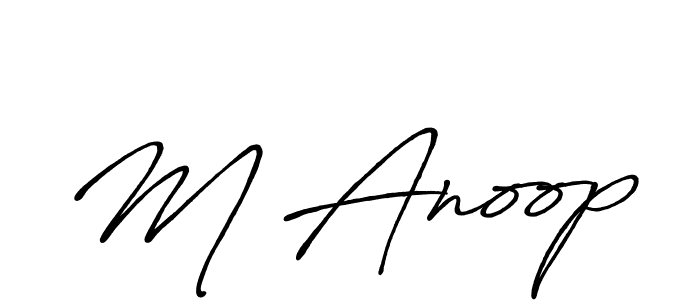 Make a beautiful signature design for name M Anoop. Use this online signature maker to create a handwritten signature for free. M Anoop signature style 7 images and pictures png