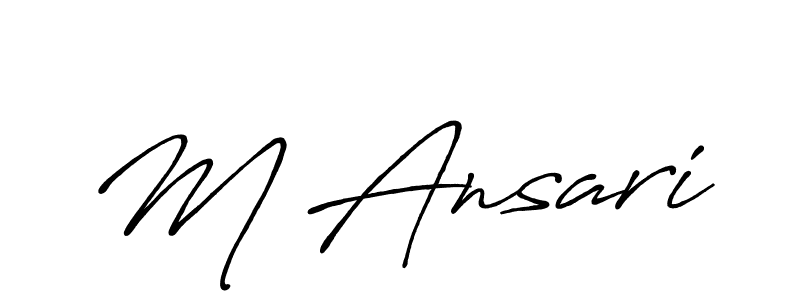 Also You can easily find your signature by using the search form. We will create M Ansari name handwritten signature images for you free of cost using Antro_Vectra_Bolder sign style. M Ansari signature style 7 images and pictures png