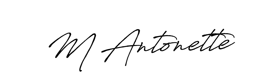Antro_Vectra_Bolder is a professional signature style that is perfect for those who want to add a touch of class to their signature. It is also a great choice for those who want to make their signature more unique. Get M Antonette name to fancy signature for free. M Antonette signature style 7 images and pictures png