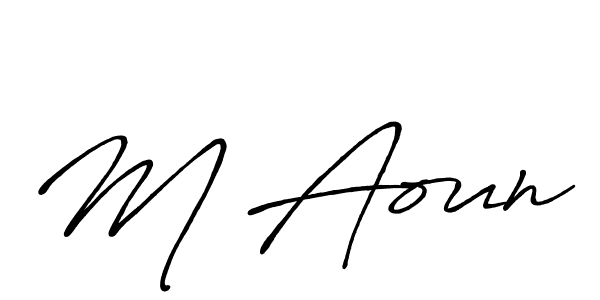 Use a signature maker to create a handwritten signature online. With this signature software, you can design (Antro_Vectra_Bolder) your own signature for name M Aoun. M Aoun signature style 7 images and pictures png
