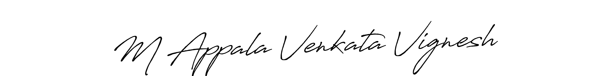 It looks lik you need a new signature style for name M Appala Venkata Vignesh. Design unique handwritten (Antro_Vectra_Bolder) signature with our free signature maker in just a few clicks. M Appala Venkata Vignesh signature style 7 images and pictures png