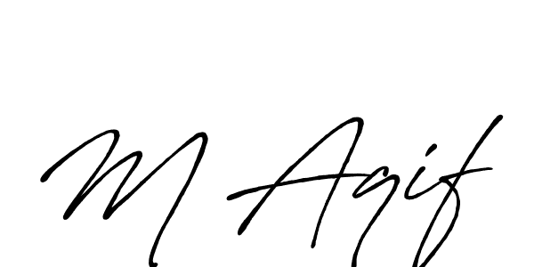 How to make M Aqif signature? Antro_Vectra_Bolder is a professional autograph style. Create handwritten signature for M Aqif name. M Aqif signature style 7 images and pictures png