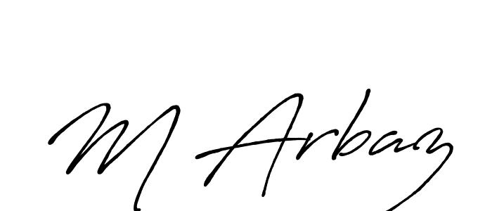 Design your own signature with our free online signature maker. With this signature software, you can create a handwritten (Antro_Vectra_Bolder) signature for name M Arbaz. M Arbaz signature style 7 images and pictures png