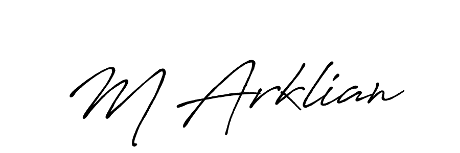 You should practise on your own different ways (Antro_Vectra_Bolder) to write your name (M Arklian) in signature. don't let someone else do it for you. M Arklian signature style 7 images and pictures png