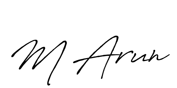 How to make M Arun signature? Antro_Vectra_Bolder is a professional autograph style. Create handwritten signature for M Arun name. M Arun signature style 7 images and pictures png