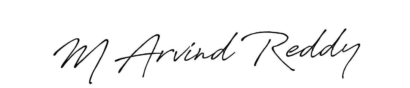 M Arvind Reddy stylish signature style. Best Handwritten Sign (Antro_Vectra_Bolder) for my name. Handwritten Signature Collection Ideas for my name M Arvind Reddy. M Arvind Reddy signature style 7 images and pictures png
