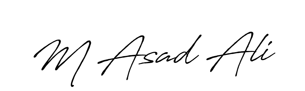 You should practise on your own different ways (Antro_Vectra_Bolder) to write your name (M Asad Ali) in signature. don't let someone else do it for you. M Asad Ali signature style 7 images and pictures png