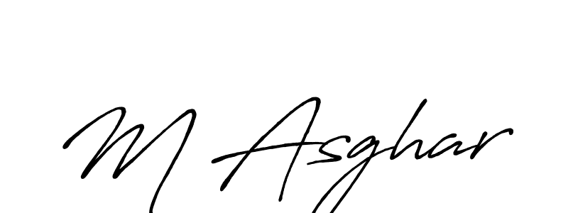 Design your own signature with our free online signature maker. With this signature software, you can create a handwritten (Antro_Vectra_Bolder) signature for name M Asghar. M Asghar signature style 7 images and pictures png