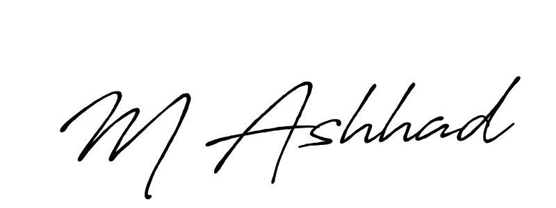 You can use this online signature creator to create a handwritten signature for the name M Ashhad. This is the best online autograph maker. M Ashhad signature style 7 images and pictures png