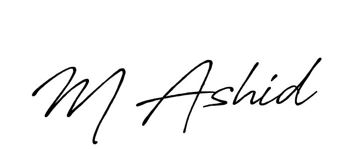Also we have M Ashid name is the best signature style. Create professional handwritten signature collection using Antro_Vectra_Bolder autograph style. M Ashid signature style 7 images and pictures png