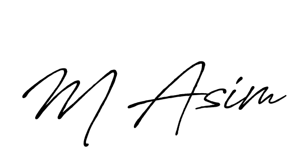 Use a signature maker to create a handwritten signature online. With this signature software, you can design (Antro_Vectra_Bolder) your own signature for name M Asim. M Asim signature style 7 images and pictures png