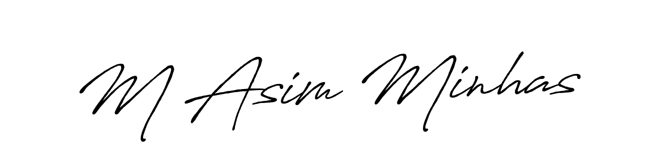 Use a signature maker to create a handwritten signature online. With this signature software, you can design (Antro_Vectra_Bolder) your own signature for name M Asim Minhas. M Asim Minhas signature style 7 images and pictures png