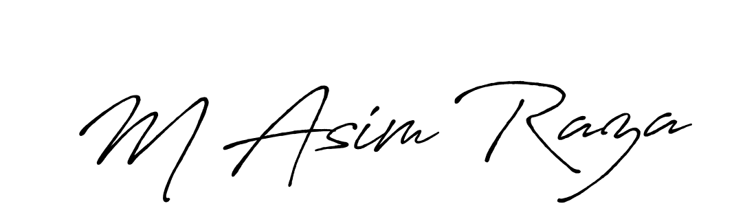 Create a beautiful signature design for name M Asim Raza. With this signature (Antro_Vectra_Bolder) fonts, you can make a handwritten signature for free. M Asim Raza signature style 7 images and pictures png