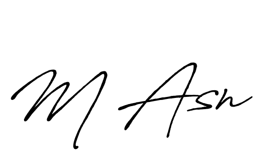 Design your own signature with our free online signature maker. With this signature software, you can create a handwritten (Antro_Vectra_Bolder) signature for name M Asn. M Asn signature style 7 images and pictures png