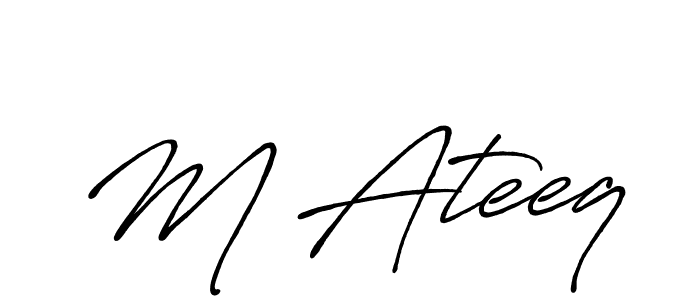 M Ateeq stylish signature style. Best Handwritten Sign (Antro_Vectra_Bolder) for my name. Handwritten Signature Collection Ideas for my name M Ateeq. M Ateeq signature style 7 images and pictures png