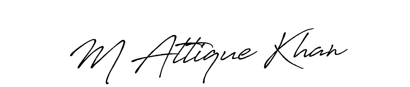 Make a beautiful signature design for name M Attique Khan. Use this online signature maker to create a handwritten signature for free. M Attique Khan signature style 7 images and pictures png