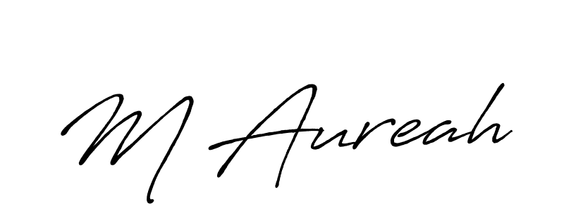 Use a signature maker to create a handwritten signature online. With this signature software, you can design (Antro_Vectra_Bolder) your own signature for name M Aureah. M Aureah signature style 7 images and pictures png