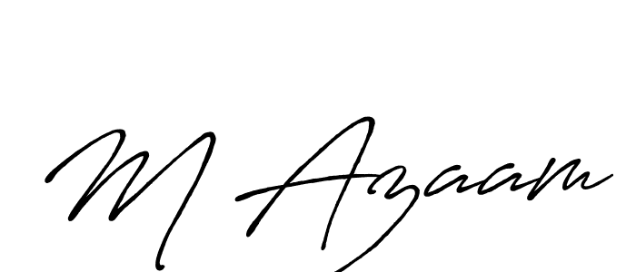 Design your own signature with our free online signature maker. With this signature software, you can create a handwritten (Antro_Vectra_Bolder) signature for name M Azaam. M Azaam signature style 7 images and pictures png
