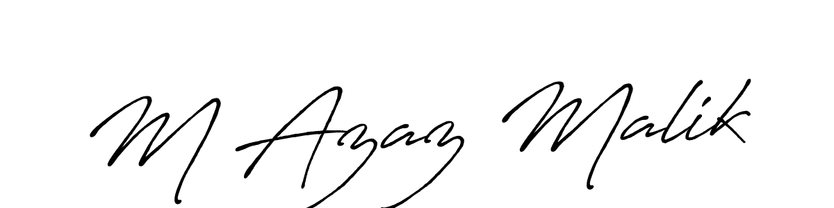 Antro_Vectra_Bolder is a professional signature style that is perfect for those who want to add a touch of class to their signature. It is also a great choice for those who want to make their signature more unique. Get M Azaz Malik name to fancy signature for free. M Azaz Malik signature style 7 images and pictures png