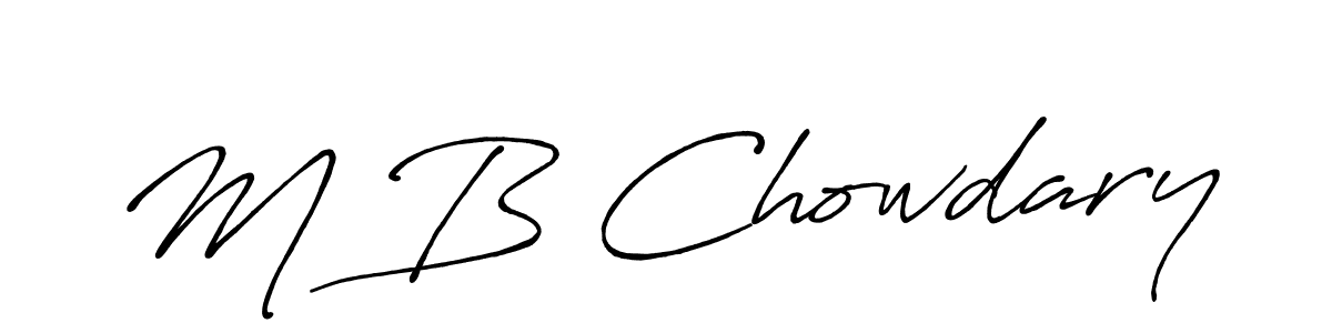 Also You can easily find your signature by using the search form. We will create M B Chowdary name handwritten signature images for you free of cost using Antro_Vectra_Bolder sign style. M B Chowdary signature style 7 images and pictures png