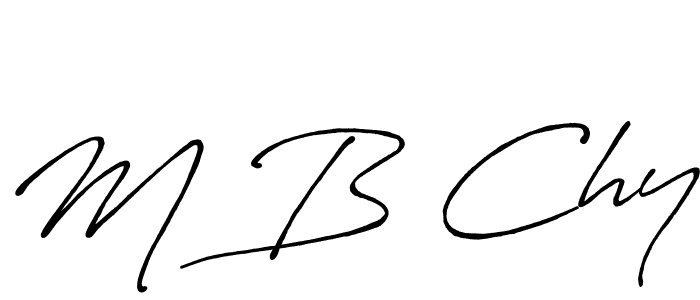 How to make M B Chy name signature. Use Antro_Vectra_Bolder style for creating short signs online. This is the latest handwritten sign. M B Chy signature style 7 images and pictures png