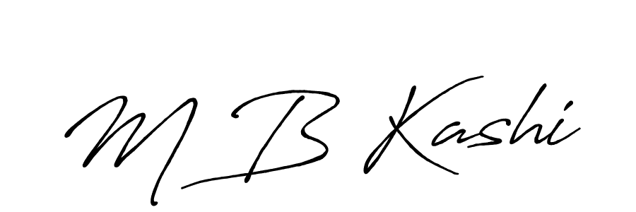 The best way (Antro_Vectra_Bolder) to make a short signature is to pick only two or three words in your name. The name M B Kashi include a total of six letters. For converting this name. M B Kashi signature style 7 images and pictures png