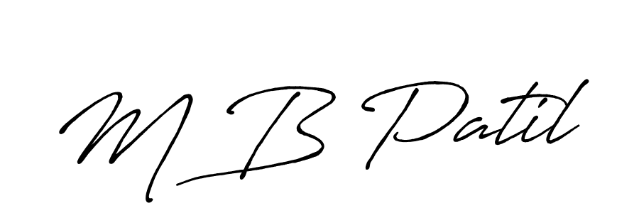 Use a signature maker to create a handwritten signature online. With this signature software, you can design (Antro_Vectra_Bolder) your own signature for name M B Patil. M B Patil signature style 7 images and pictures png