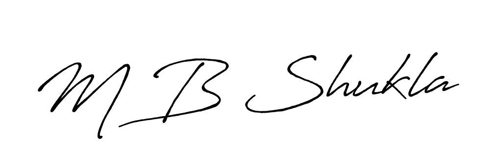 Design your own signature with our free online signature maker. With this signature software, you can create a handwritten (Antro_Vectra_Bolder) signature for name M B Shukla. M B Shukla signature style 7 images and pictures png