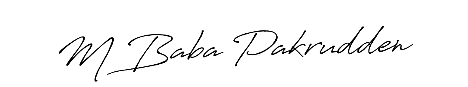 if you are searching for the best signature style for your name M Baba Pakrudden. so please give up your signature search. here we have designed multiple signature styles  using Antro_Vectra_Bolder. M Baba Pakrudden signature style 7 images and pictures png