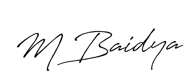 Once you've used our free online signature maker to create your best signature Antro_Vectra_Bolder style, it's time to enjoy all of the benefits that M Baidya name signing documents. M Baidya signature style 7 images and pictures png