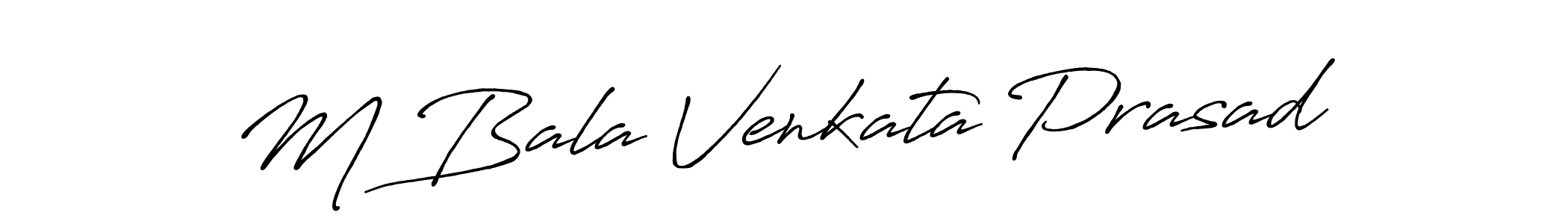 How to make M Bala Venkata Prasad name signature. Use Antro_Vectra_Bolder style for creating short signs online. This is the latest handwritten sign. M Bala Venkata Prasad signature style 7 images and pictures png