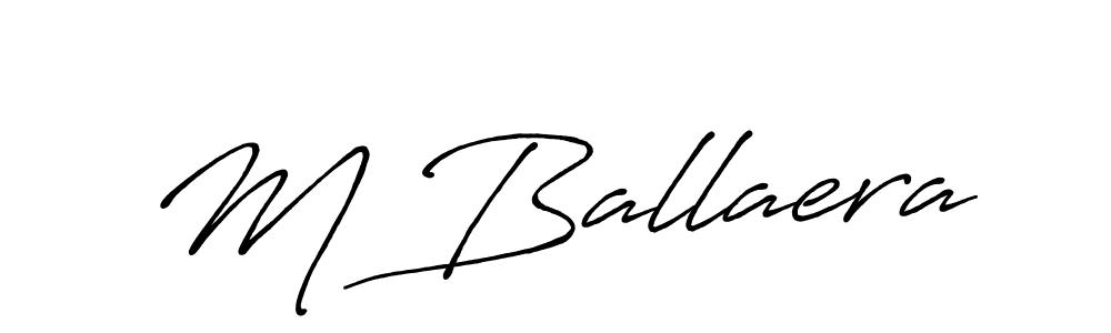 How to make M Ballaera name signature. Use Antro_Vectra_Bolder style for creating short signs online. This is the latest handwritten sign. M Ballaera signature style 7 images and pictures png
