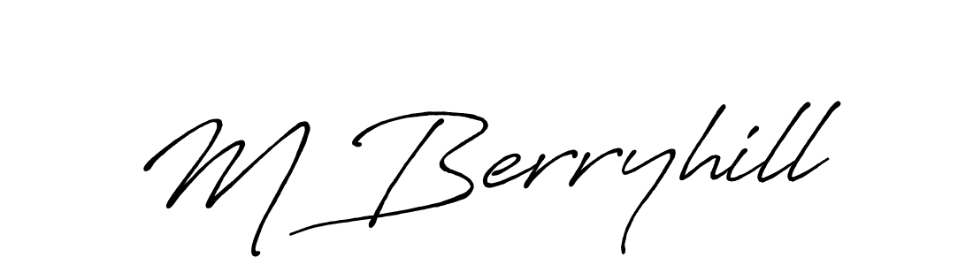 Antro_Vectra_Bolder is a professional signature style that is perfect for those who want to add a touch of class to their signature. It is also a great choice for those who want to make their signature more unique. Get M Berryhill name to fancy signature for free. M Berryhill signature style 7 images and pictures png