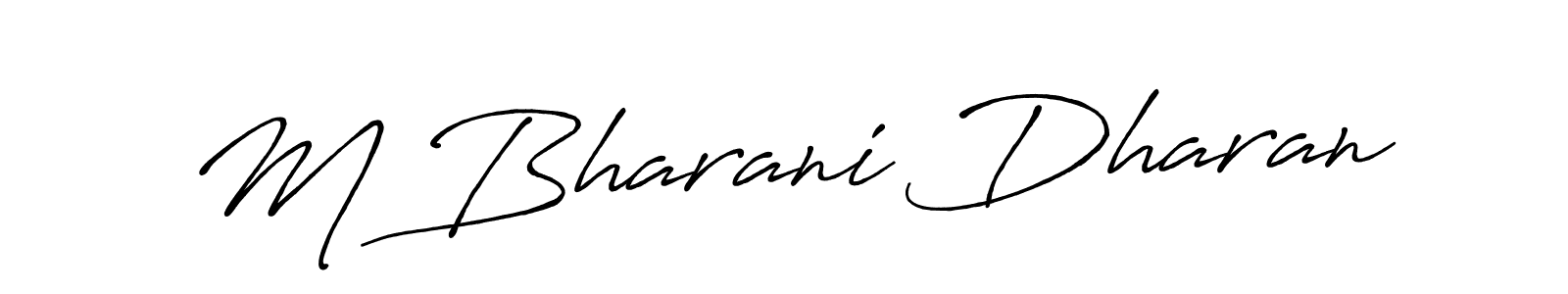 You can use this online signature creator to create a handwritten signature for the name M Bharani Dharan. This is the best online autograph maker. M Bharani Dharan signature style 7 images and pictures png
