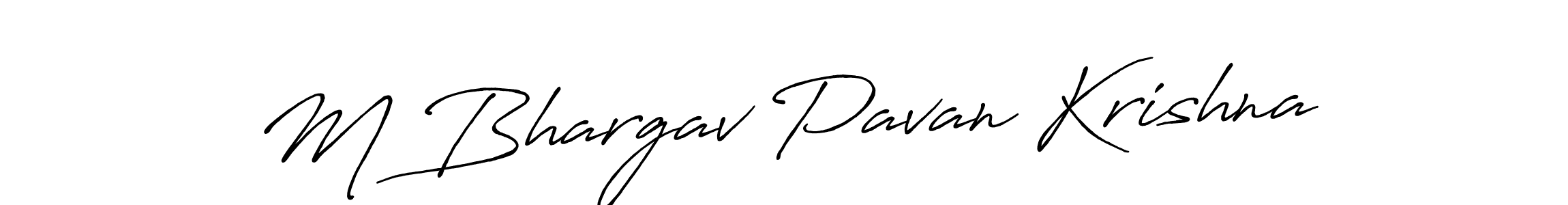 Also we have M Bhargav Pavan Krishna name is the best signature style. Create professional handwritten signature collection using Antro_Vectra_Bolder autograph style. M Bhargav Pavan Krishna signature style 7 images and pictures png