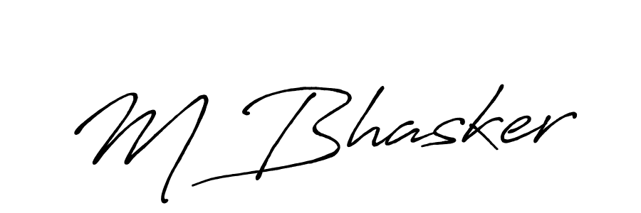 Design your own signature with our free online signature maker. With this signature software, you can create a handwritten (Antro_Vectra_Bolder) signature for name M Bhasker. M Bhasker signature style 7 images and pictures png