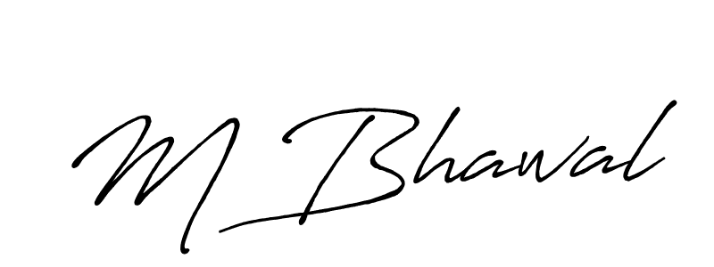 Make a beautiful signature design for name M Bhawal. With this signature (Antro_Vectra_Bolder) style, you can create a handwritten signature for free. M Bhawal signature style 7 images and pictures png