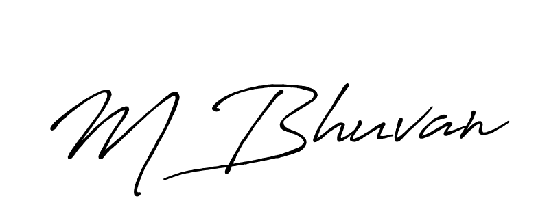 Make a beautiful signature design for name M Bhuvan. Use this online signature maker to create a handwritten signature for free. M Bhuvan signature style 7 images and pictures png