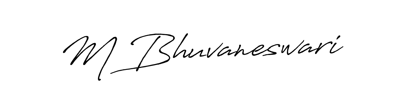 M Bhuvaneswari stylish signature style. Best Handwritten Sign (Antro_Vectra_Bolder) for my name. Handwritten Signature Collection Ideas for my name M Bhuvaneswari. M Bhuvaneswari signature style 7 images and pictures png