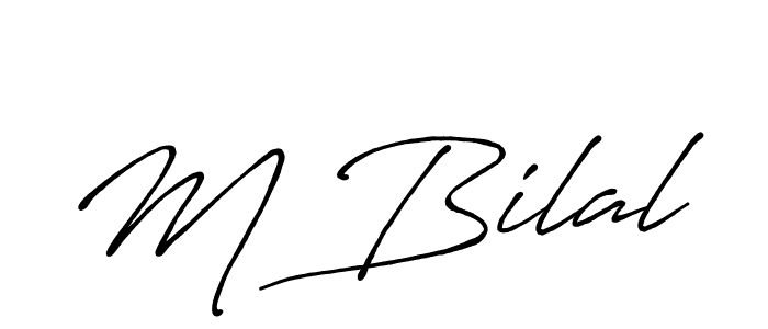 M Bilal stylish signature style. Best Handwritten Sign (Antro_Vectra_Bolder) for my name. Handwritten Signature Collection Ideas for my name M Bilal. M Bilal signature style 7 images and pictures png