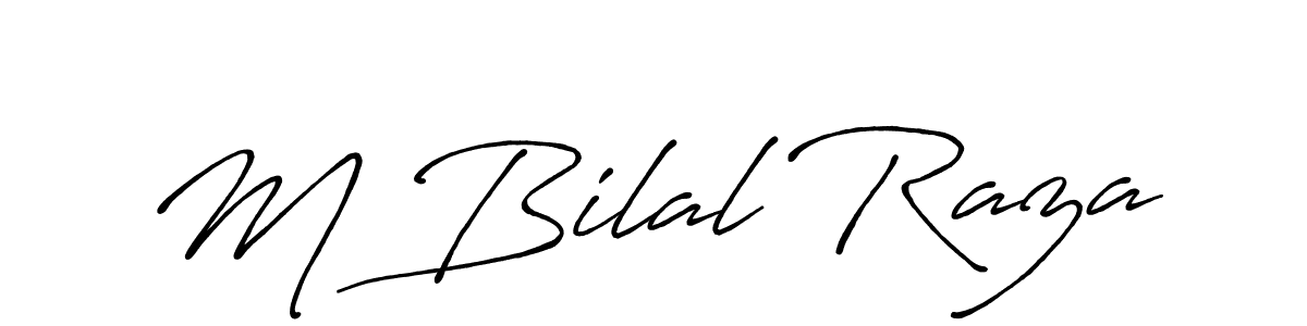 Use a signature maker to create a handwritten signature online. With this signature software, you can design (Antro_Vectra_Bolder) your own signature for name M Bilal Raza. M Bilal Raza signature style 7 images and pictures png