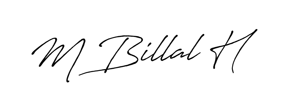 The best way (Antro_Vectra_Bolder) to make a short signature is to pick only two or three words in your name. The name M Billal H include a total of six letters. For converting this name. M Billal H signature style 7 images and pictures png