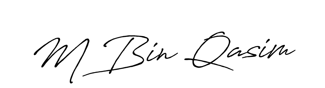 Make a beautiful signature design for name M Bin Qasim. Use this online signature maker to create a handwritten signature for free. M Bin Qasim signature style 7 images and pictures png