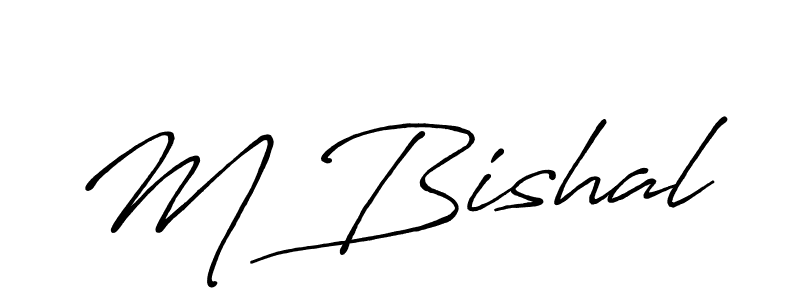 Also we have M Bishal name is the best signature style. Create professional handwritten signature collection using Antro_Vectra_Bolder autograph style. M Bishal signature style 7 images and pictures png