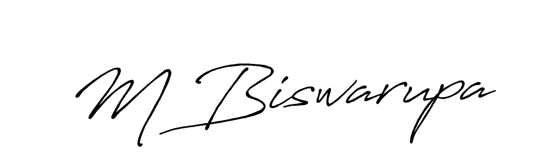 You can use this online signature creator to create a handwritten signature for the name M Biswarupa. This is the best online autograph maker. M Biswarupa signature style 7 images and pictures png