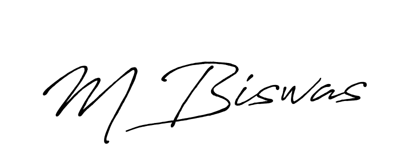 Make a beautiful signature design for name M Biswas. Use this online signature maker to create a handwritten signature for free. M Biswas signature style 7 images and pictures png