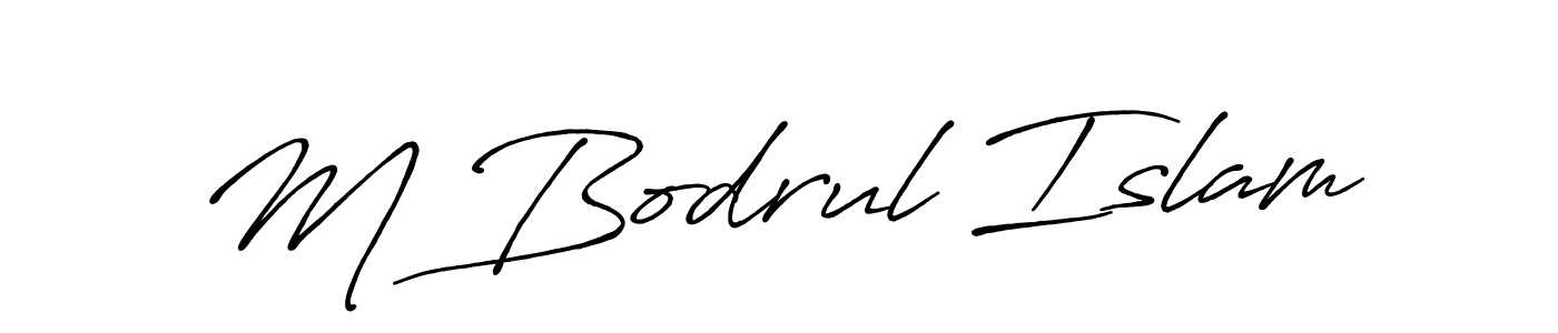 Design your own signature with our free online signature maker. With this signature software, you can create a handwritten (Antro_Vectra_Bolder) signature for name M Bodrul Islam. M Bodrul Islam signature style 7 images and pictures png