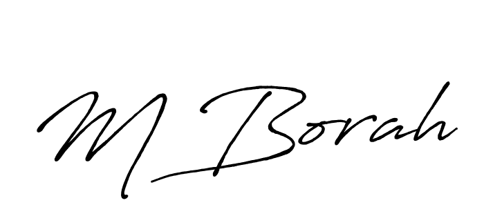 Design your own signature with our free online signature maker. With this signature software, you can create a handwritten (Antro_Vectra_Bolder) signature for name M Borah. M Borah signature style 7 images and pictures png